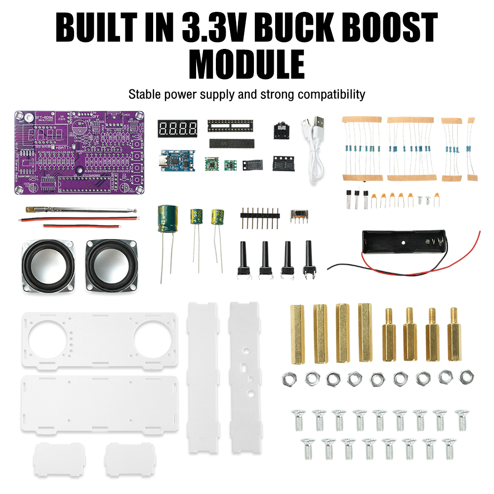 Diy Audio Electronics Projects - 87,5-108MHz Zweikanaliges FM-Radio Elektronik-Bausatz - Digitalanzeige