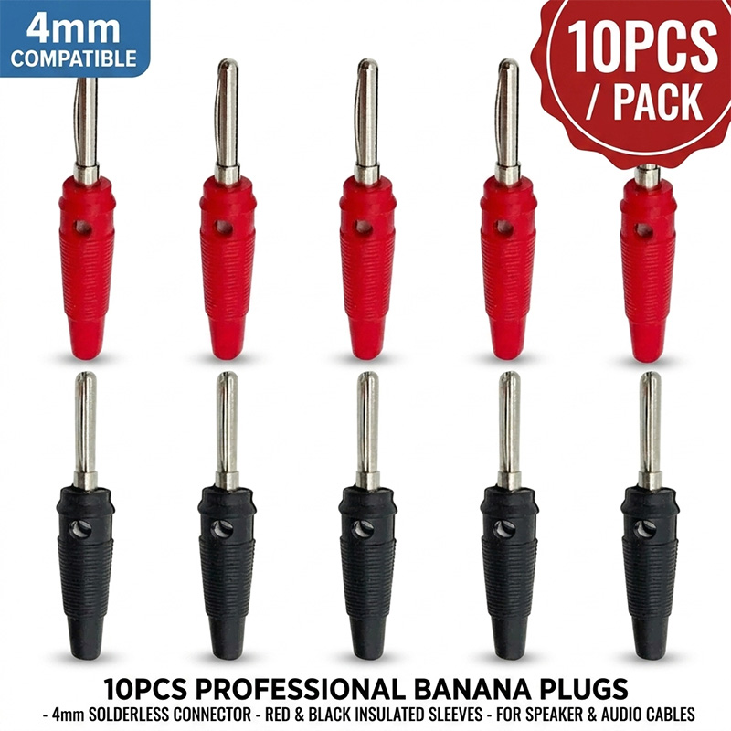Diy Electronics Audio - 10 Stück 4mm Bananenstecker Verbinder Männlicher