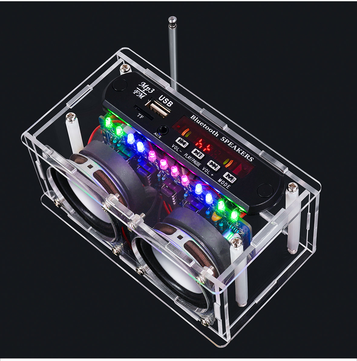 Diy Electronics Audio - Radio-Audio-Bausatz, Leistungsverstärker Bluetooth-Lautsprecher mit Spektrum-FM Elektronische