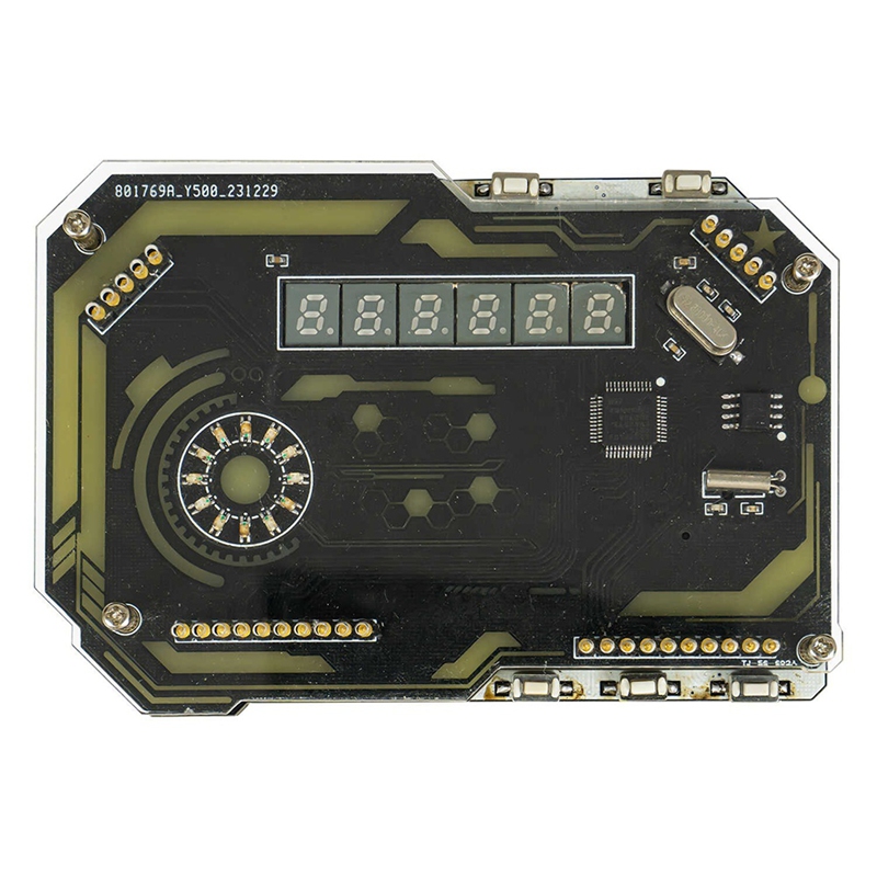 Diy Innovative Electronics - WISH Desktop-Digitaluhr, elektronisches DIY-Kit, Cyberpunk-Innovationsuhr, Löten,