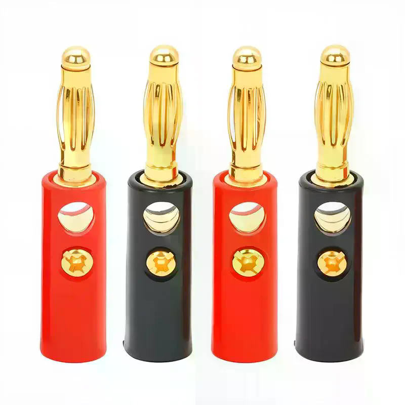 Diy Audio Electronics Projects - 4-mm-Bananenstecker-Buchsen-Set, hochleitfähige Steckverbinder, Audio-Lautsprecherkabel-Stecker für DIY-Elektronikprojekte,