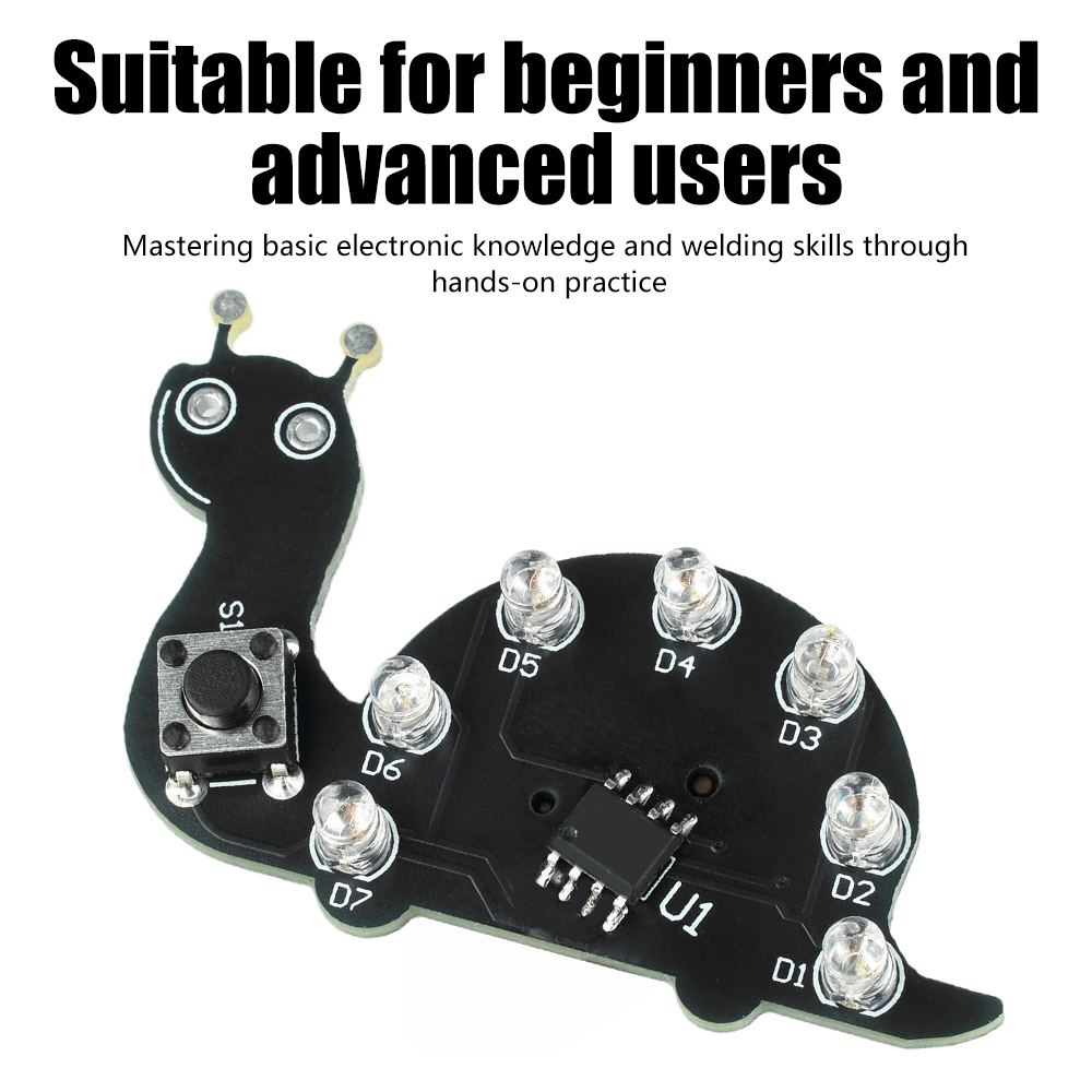 Schnecken-LED-Lauflicht-Lötübu – Diy Electronics Kits For Beginners Bewertung und Preis