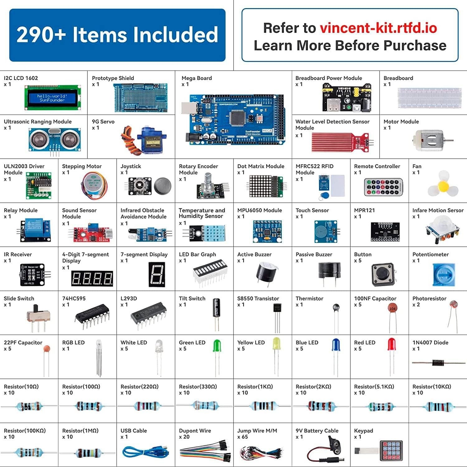 SunFounder Project Das umfasse – Arduino Uno Starter Kit Bewertung und Preis