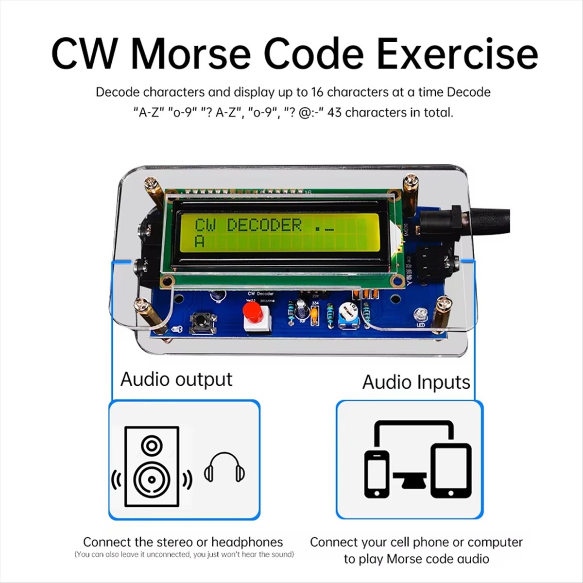 HDL DC9V CW Morsecode-Decoder  – Diy Electronics Audio Bewertung und Preis